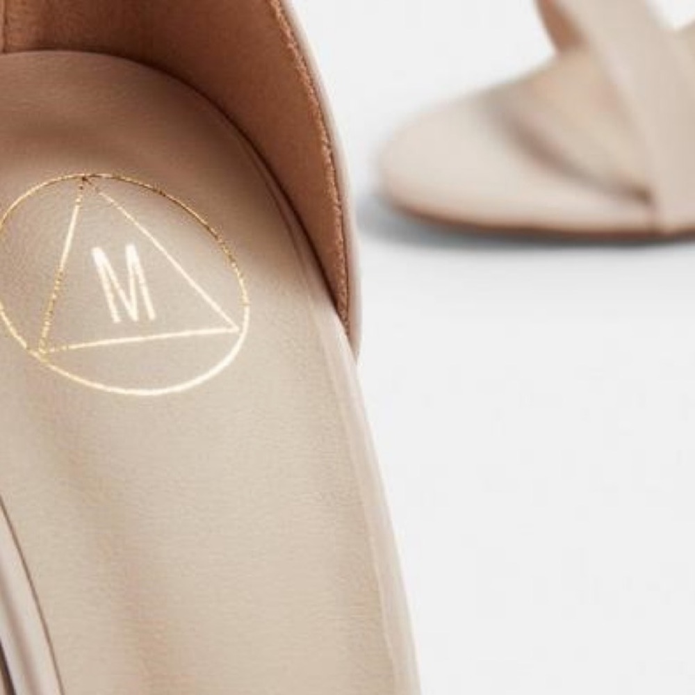 Missguided Nude Faux Leather Barely There Heels - Picture 5 of 5